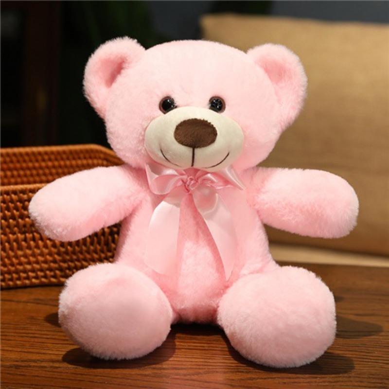 New Doll Ribbon Teddy Bear Doll Bow Tie Bear Plush Toy Children's Cloth Doll Doll