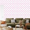 Hearts Wallpaper White and Powder Pink 50x1000