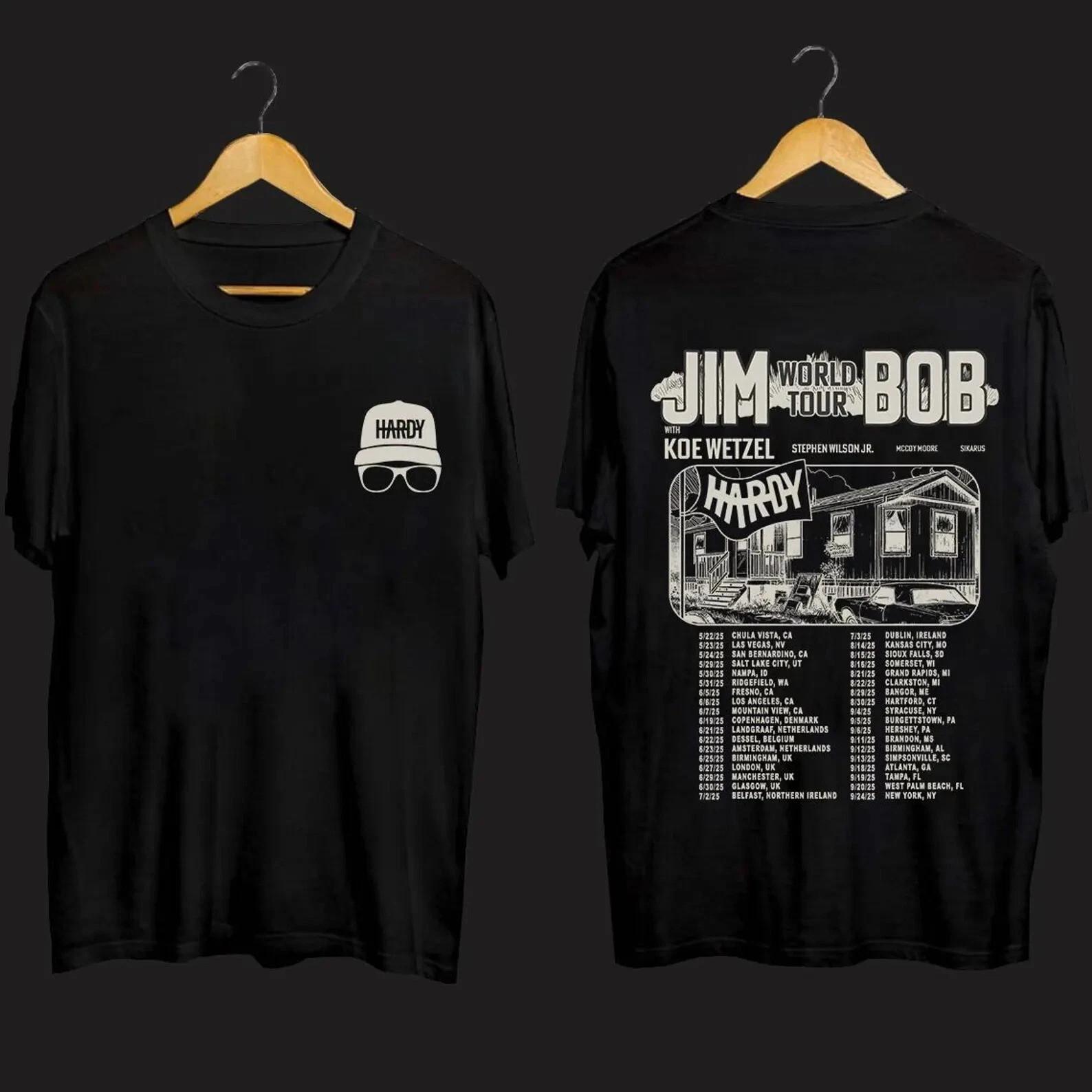 

JIM World Tour BOB Shirt, Hardy and Koe Tour 2025 T-Shirt Mens Womens Tees Top XL