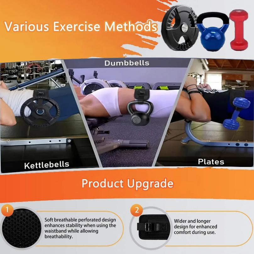 Hip Thrust Belt Enhances Glute Bridge Squat Lunge Dip Exercises For Booty Workout With Dumbbells Kettlebells