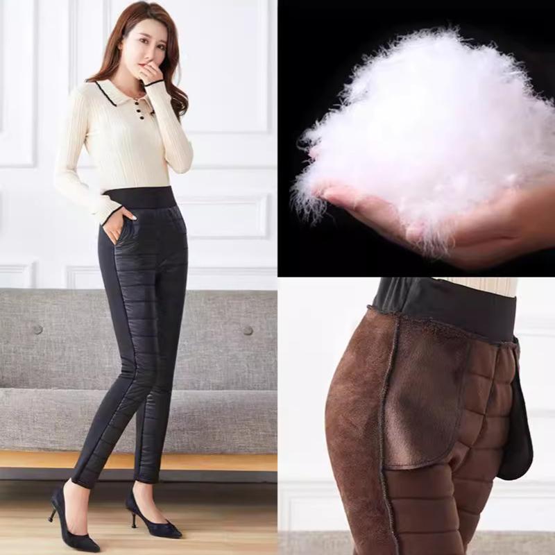 Plus Velvet Thick Cotton Trousers, Leggings, Outer Wear, Autumn and Winter Warm Down Cotton Trousers, Women's Middle-aged and Elderly Warm Pants