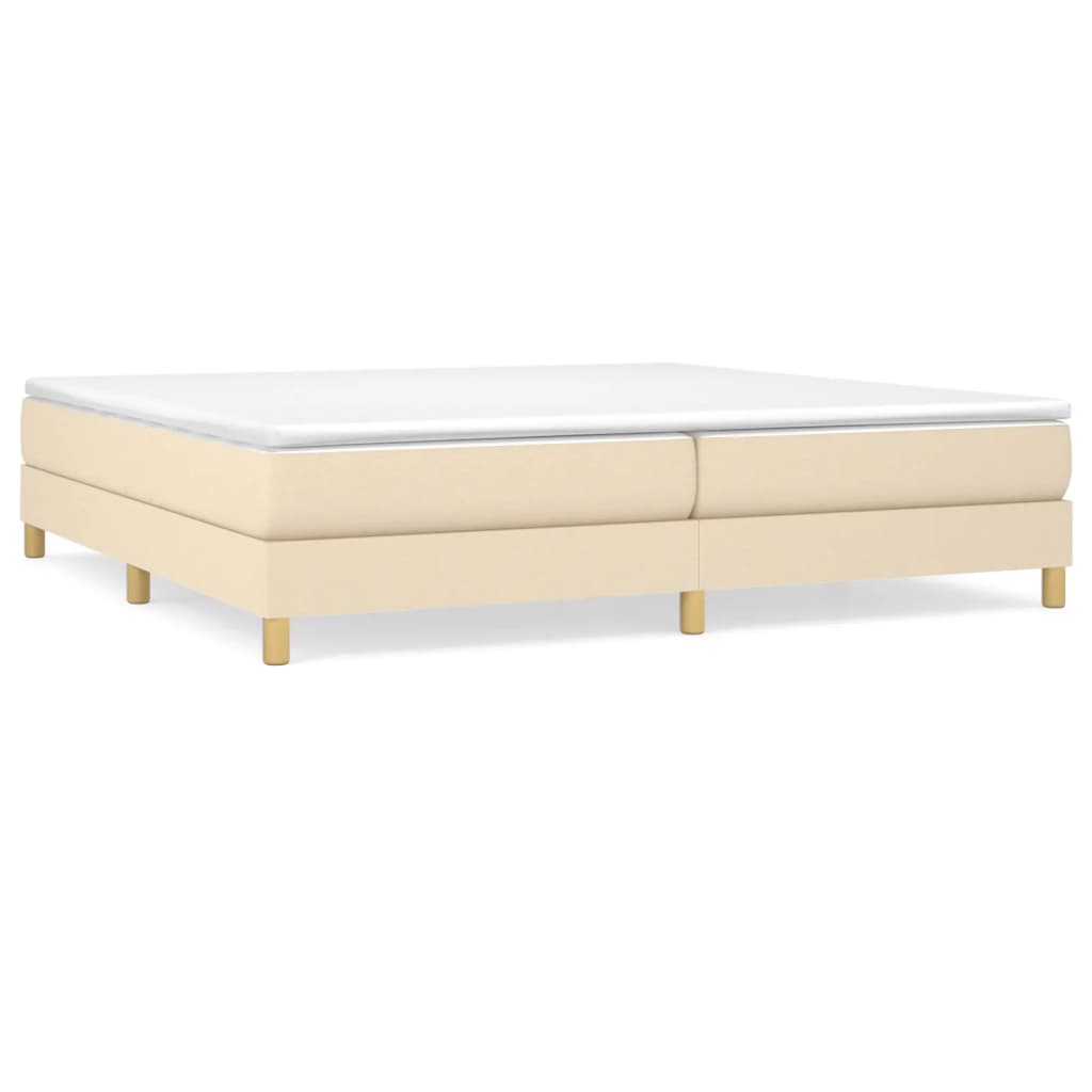 Vidaxl Bed Frame Without Mattress, Cream, 200X200 Cm, Upholstered