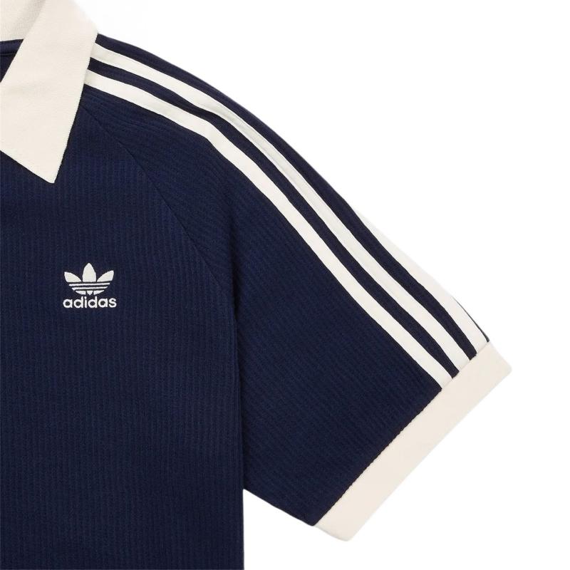 adidas Originals Striped Logo Raglan Short Sleeve T-Shirt Unisex Tops Blue KB5461