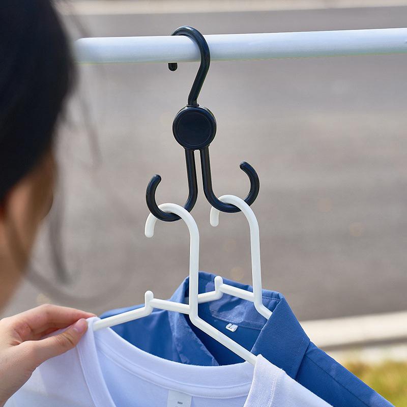 KM No-Punch Rotating Double-Headed Hook for Scarves, Hats, and Bags