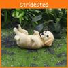 Simulated Golden Cute Retriever Model Resin Handicrafts For Office Desk Decor