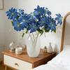 Artificial Clematis Flower 27.5" Long Stem Fake Silk Flower Branches with 3 Heads Blooms for Vase Indoor Home Table Decor Floral Arrangement