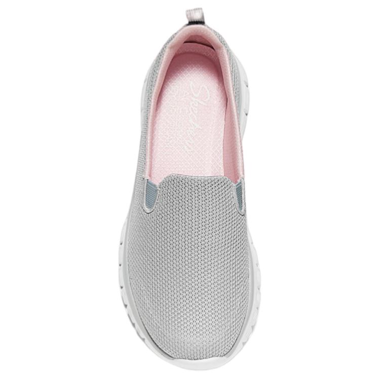 Skechers Sport Lifestyle Series Comfortable Low-Top Casual Shoes Women Sneaker Gray Pink 100842-LGPK