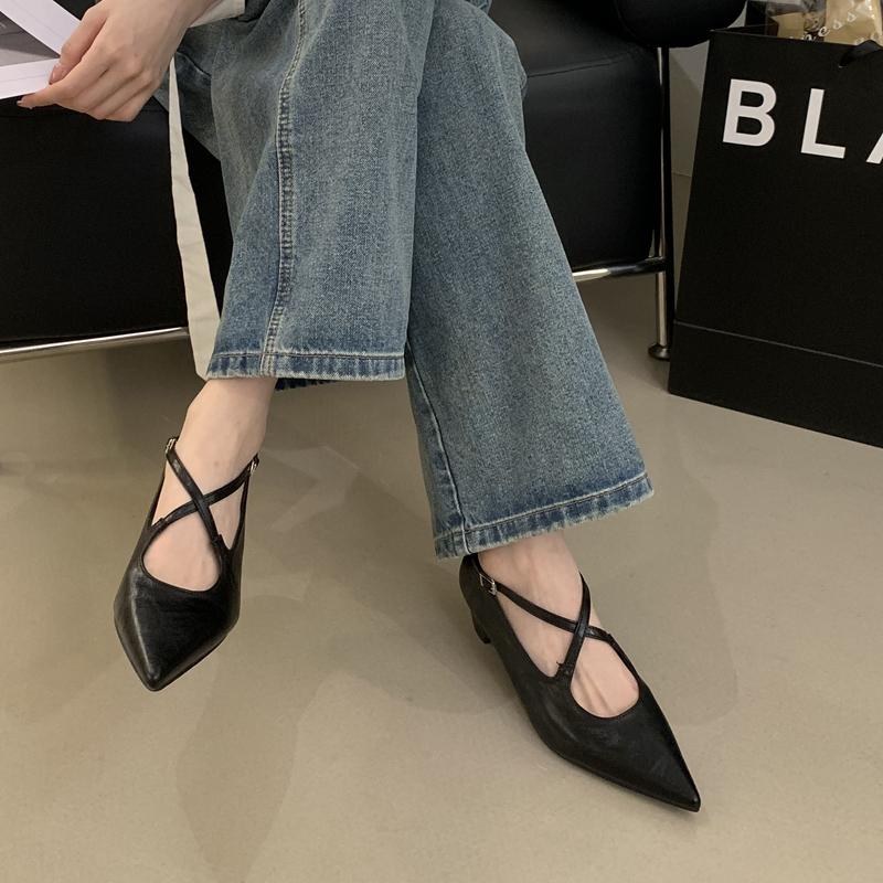 Fashion SUOJIALUN 2025 Women New Brand Pumps Shoes Fashion Pointed Toe Ladies Red Elegant Single Shoes Square Low Heel Mary Jane Shoes
