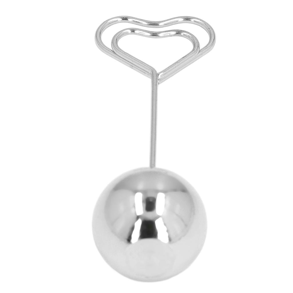 2Pcs Table Number Holder Heart Shaped Firm Stable Premium Metal Sturdy   Wide Application Place Card Holder