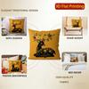 Embroidery Style Deer & Floral Throw Pillow Covers Pattern Cushion Cover Suitable For Sofa Bedroom Car Pillow Cover