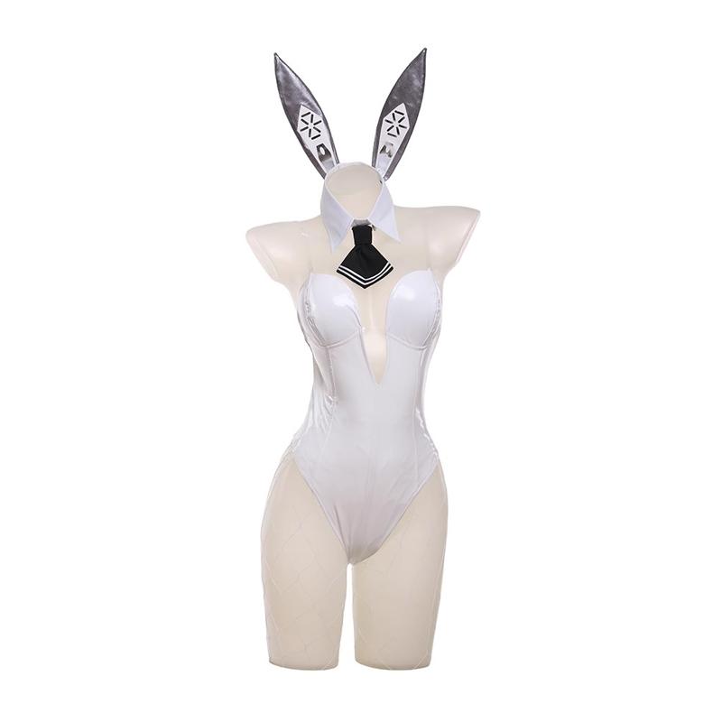 Nikke Goddess Of Victory Blanc Bunny Girl Costume Noir Bunny Suit Women Sexy Cosplay Suit White And Black Jumpsuits