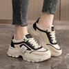 New, Color Matching Dad Shoes Platform Sports Leather Heightening Shoes Women's Shoes Student Fashion Korean Version Tide