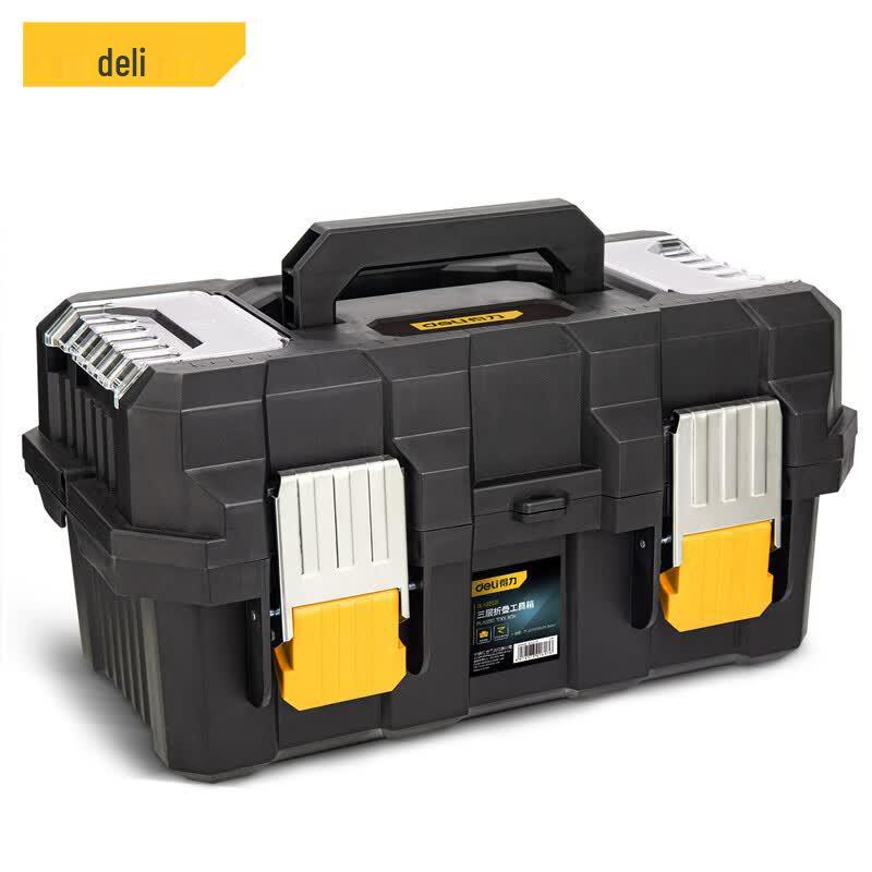 Deli Thickened 3-Layer Folding PP Plastic Tool Box