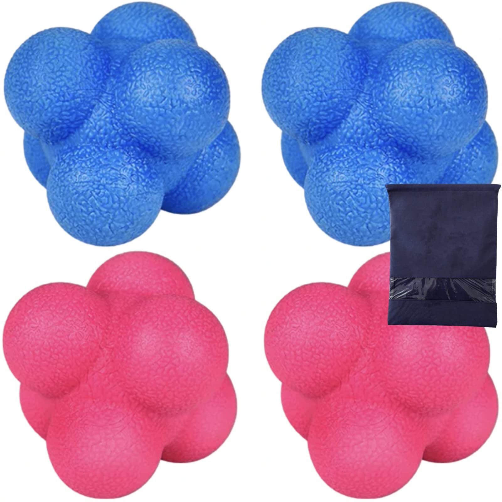 

Sweet Plus Reaction Динамичный мешок для хранения мячей неправильной формы В комплекте мяч, Тренировка, Практика, Рефлексы, Зрение, Спорт, Мяч, Отскок, Игры, (Синий/Розовый,