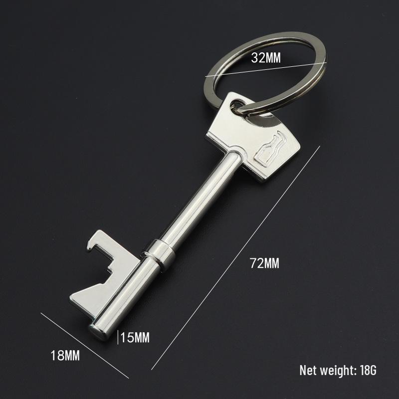 Multifunctional Metal Keychain: Glasses and Beer Bottle Opener Pendant Gift.