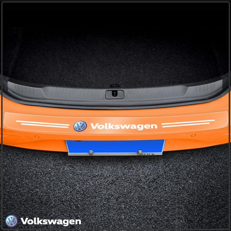 1 pièce Protecteur de bord de chargement de coffre de pare-chocs arrière de voiture Garniture de protection Transparente Pour Volkswagen Golf-6 7 4 5 POLO Passat B5 B6 B7 T4 T5 Tiguan Jetta Gol