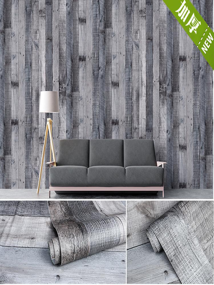Blue Imitation Wood Furniture Waterproof Sticker Cabinet  Countertop Shelf Decoration Self-adhesive Vinyl Wood Grain Wallpaper