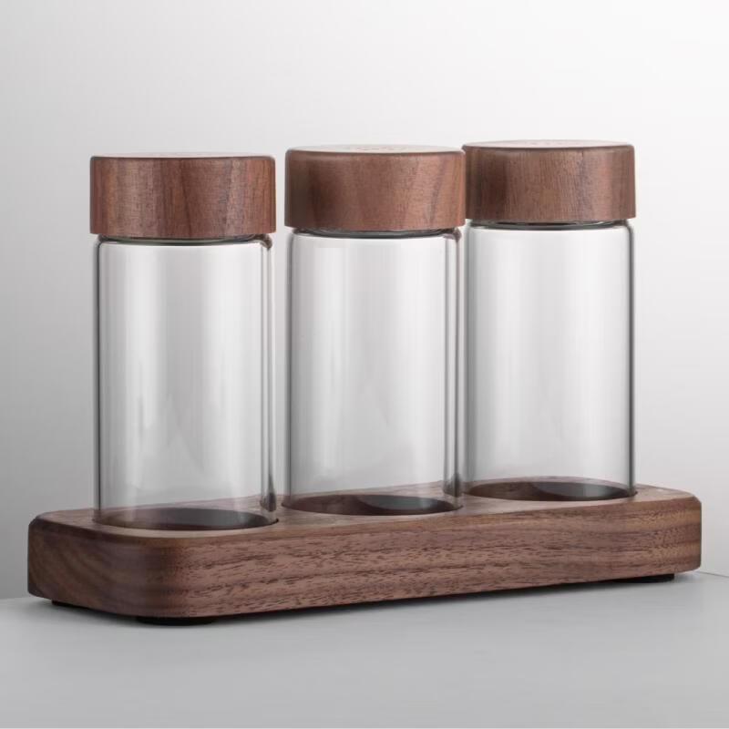 

Wooden Coffee Bean Test Tube Storage Set
