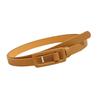 Stylish Adjustable PU Leather Waist Belt for Women Lightweight Thin Design Waistband for Casual Office Travel Outfit
