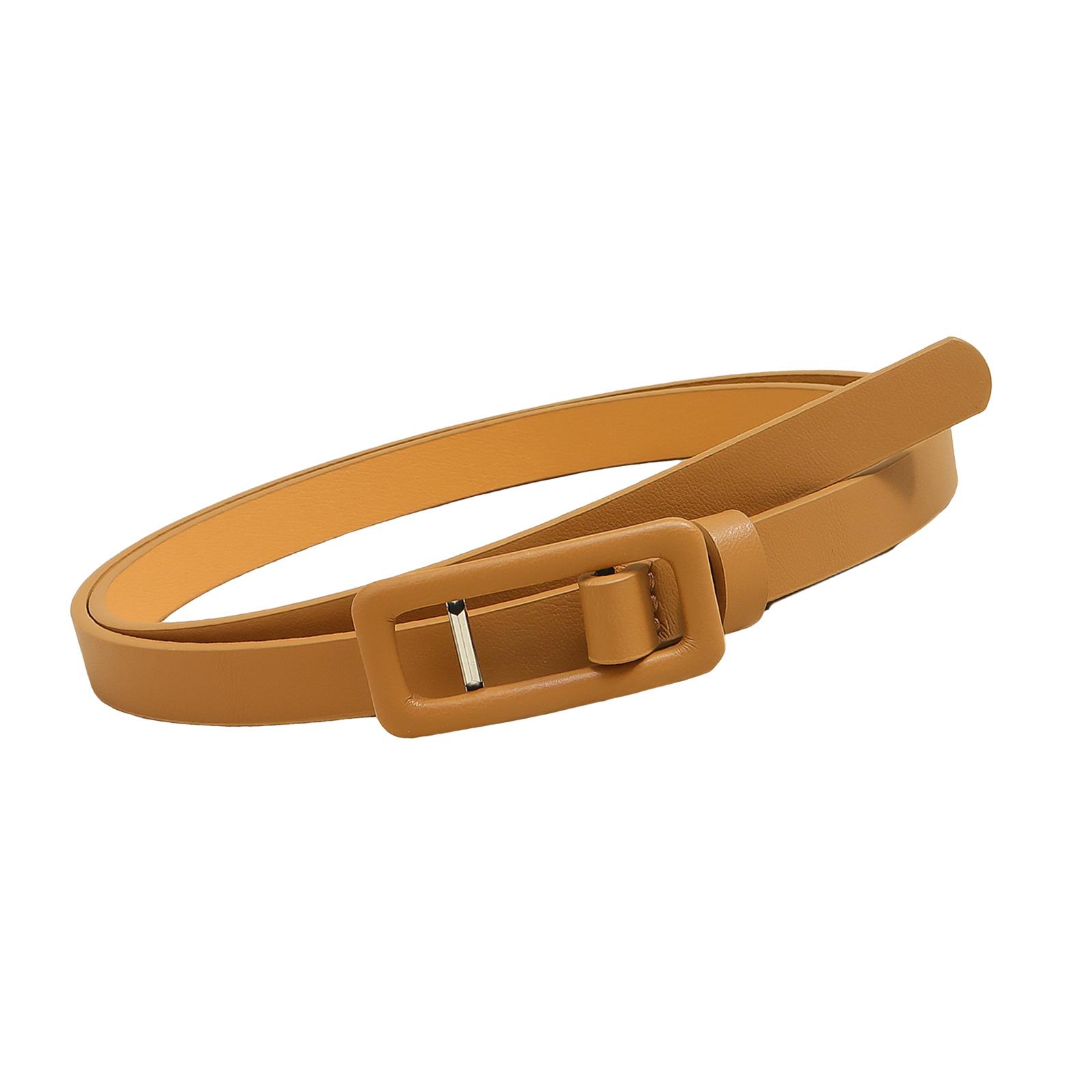 

Slim PU Leather Waist Belt for Daily Use Travel Lightweight Design Comfortable Girdle Metal Clasp Clothing Accessory хакі
