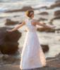 Wedding Dress White Bride Dress Simple Bride Natural Slender Dress Feather Style Maxi Long Length Selfie [EightSTAR Dress] After-Party A-Line