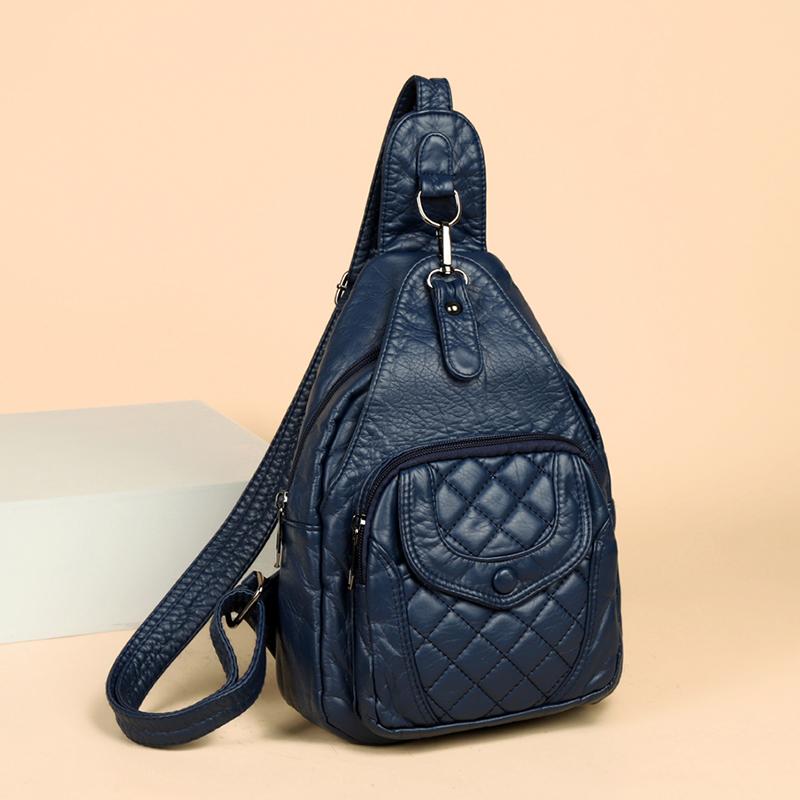 Soft Leather Shoulder Bag Women's Chest Bag Soft Leather Crossbody Bag Travel Satchel