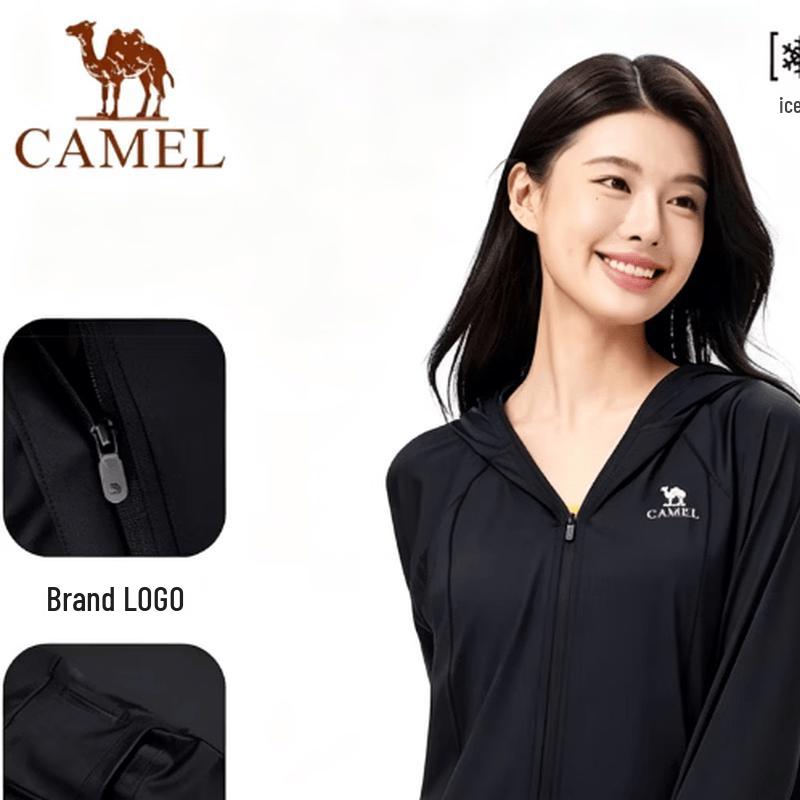 Camel Women s Hooded Quick-Dry Sun Protection Knit Shirt A25BAVV107 L