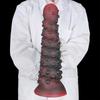 Extra Large Anal Plug with Ribbed Spines & Octopus Beads - Medical Grade Silicone Adult Toy for Men Women