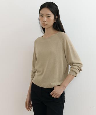 Lingseoul Linen Raglan Knit-Beige