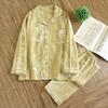 2026 New Spring and Autumn Women's Pajama Set 100% Cotton Color Knitted Jacquard Long Sleeve Large Home Furnishing Set