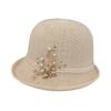 New dome shows washbasin hat temperament elegant crimped fashion hat spring and summer women's travel sun protection hat
