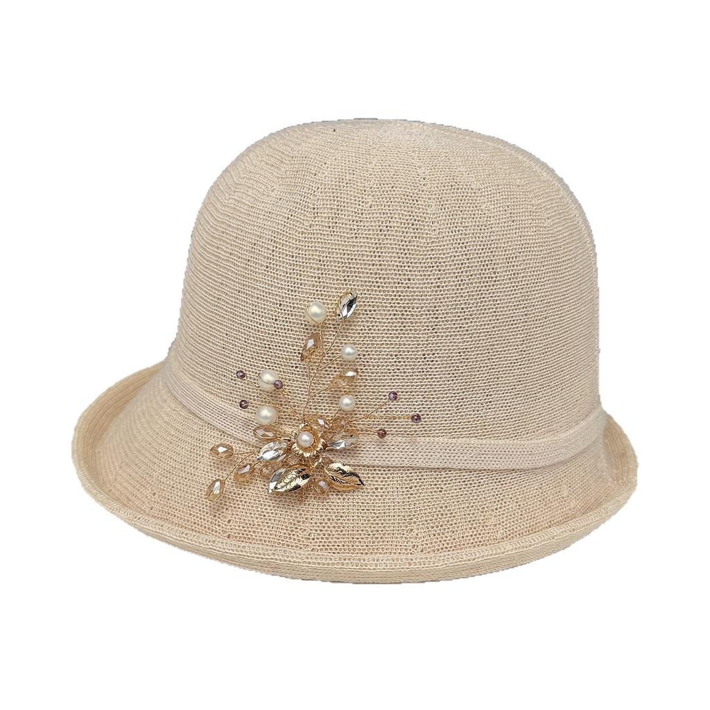 New dome shows washbasin hat temperament elegant crimped fashion hat spring and summer women's travel sun protection hat