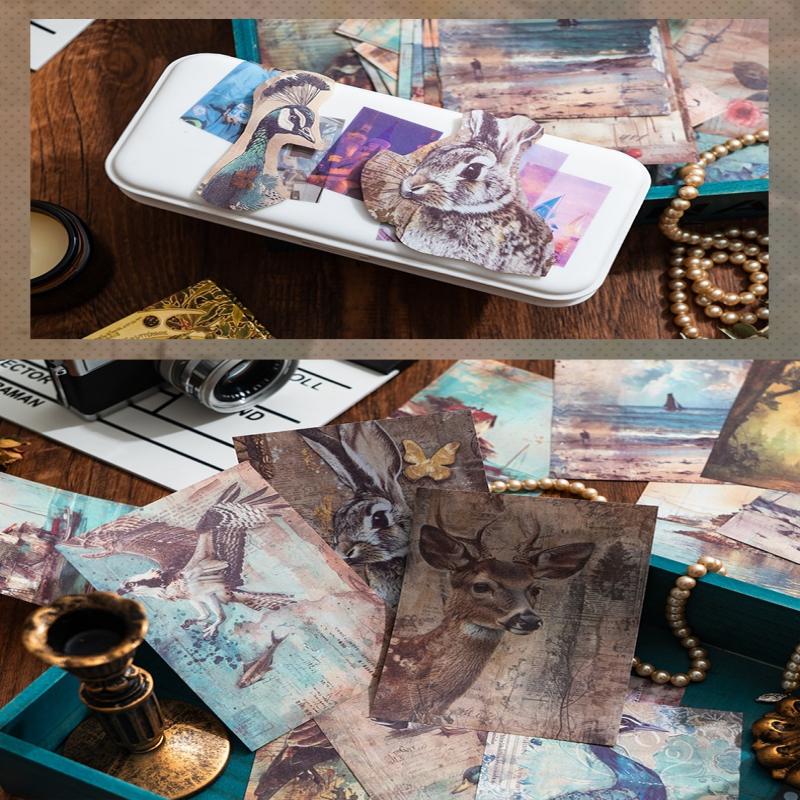 30 Buc/Set Cărți Poștale Vintage cu Flori și Păsări Hârtie de Fundal Cărți Poștale DIY Cărți Poștale Suvenir