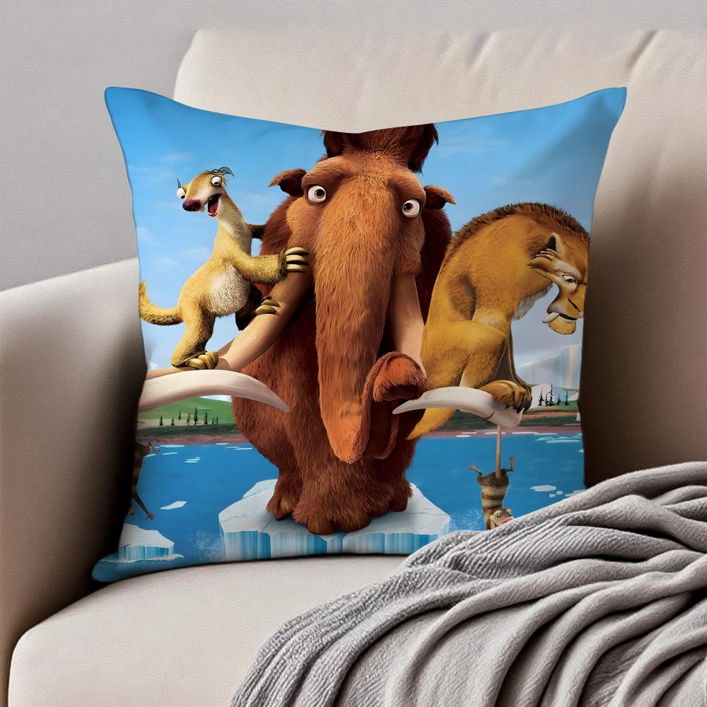 Copricuscino Cuscino Federa Film d'Animazione Classico L'Era Glaciale Antiacaro Cerniera Invisibile Peluche Corto Cuscino per Divano
