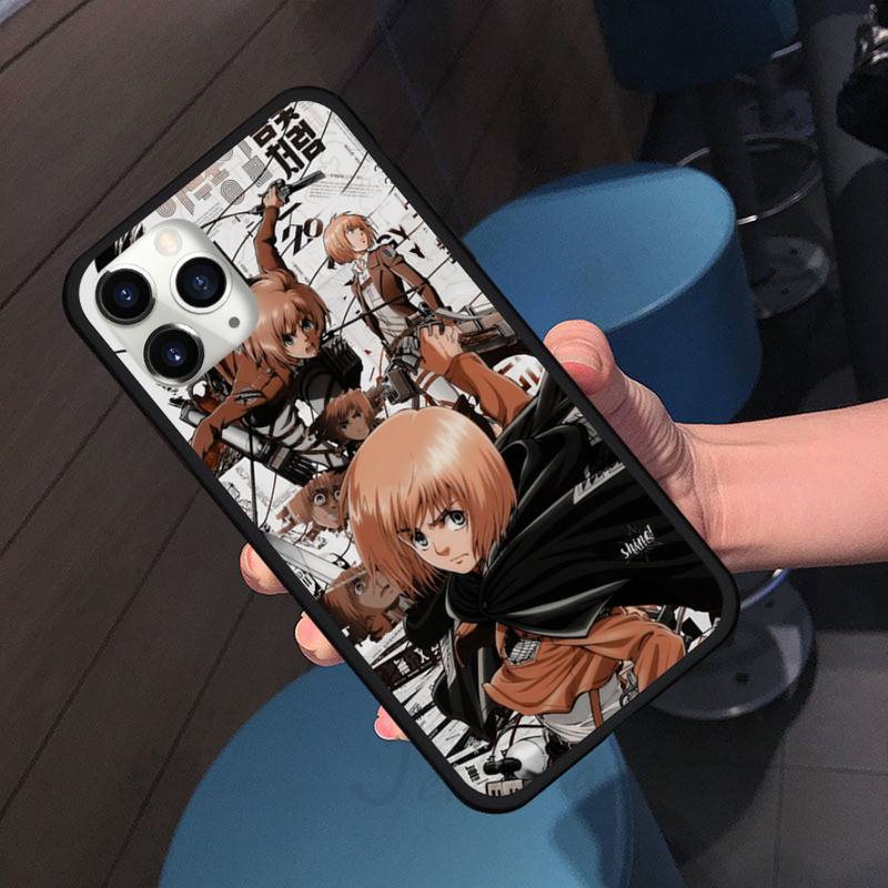 Attack On Titan Anime COMIC Phone Case For Iphone 7 8 12 11 XR XS Pro Max Mini Plus Soft Silicone Cover Shell Funda