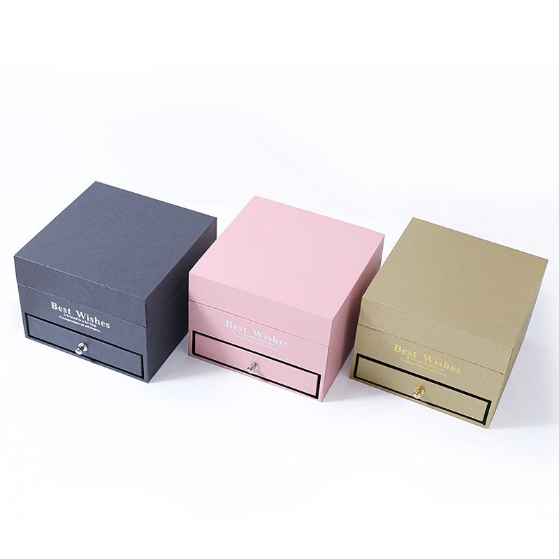 Exquisite Rose Soap Flower Jewelry & Storage Box: For Necklaces, Rings, Lipsticks