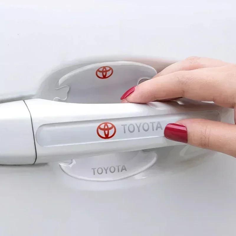 8 STKS Auto Transparante Anti-Botsingsstrip Deurhandvat Kom Beschermer Sticker Folie voor Toyota Corolla Camry CHR Yaris Hilux Rav4
