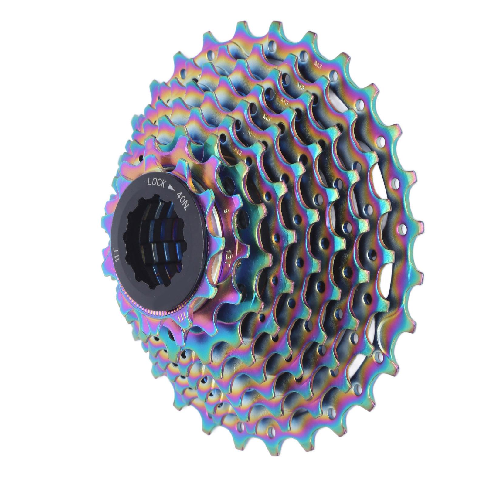 GUB Bike Freewheel 9 Speed 11T‑28T Electroplating Colorful Ultra Light Bicycle Freewheel