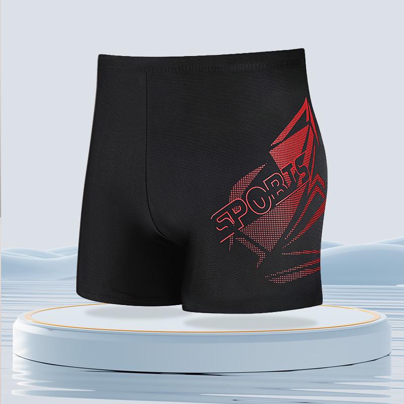 2024 Men's Quick-Dry Anti-Embarrassment Swimsuit: Fashionable, Breathable, Professional Flat-Angle Trunks