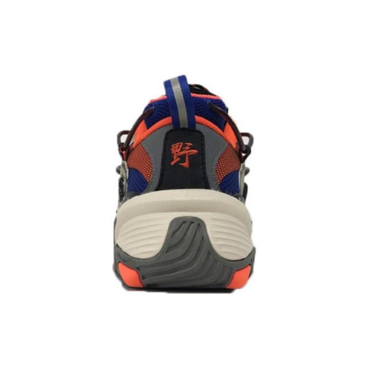 Li Ning X Claw Fabric Cushioning Slip Resistant Lightweight Low top Casual Shoes Women's Khaki Blue AGLQ014-10