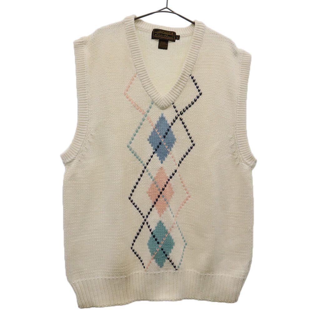 

Eddie Bauer 90s Black tag late model Overall handle Knit vest Old vintage Men s Used