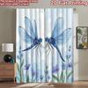 2D Flat Photography Backdrop Background Cloth Dragonflies and Flowers 100% Polyester Party & Holiday Decor Perfect for Photo