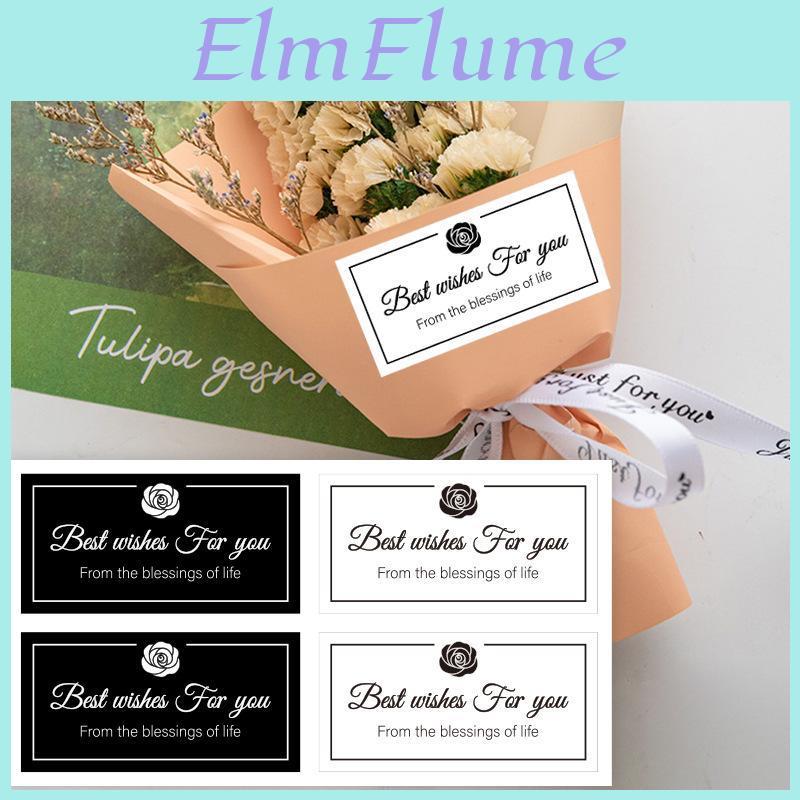 Style Rectangular Bouquet Stickers Ins Floral Stickers Flower Shop Flower Packaging Universal Label Stickers