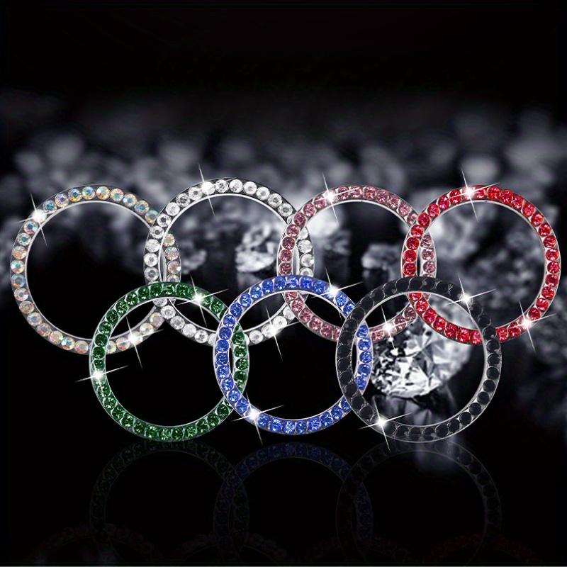 

7Pcs Car One-button Start Rhinestone Decoration Lgnition Ring Decoration Car Accessories
