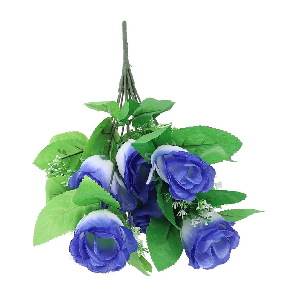 Graceful 10 Heads Fake Rose Bud Bunch for Wedding and Garden Decor