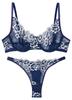 Bra and Top Underwear and for Sexy S [Panegy] See-through Set, Shorts, Women, Sexy, Cute, Lace, Lingerie, Navy,