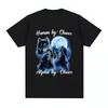 Wolf Pattern Pure Cotton Printed Men's and Women's Personalized Casual Short Sleeved Summer New Fashionable Round Neck T-shirt