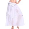Elastic Waist Belly Dance Skirt With Dangling Coins Loose Design Fashion Costume Accessory For Shows And Parties