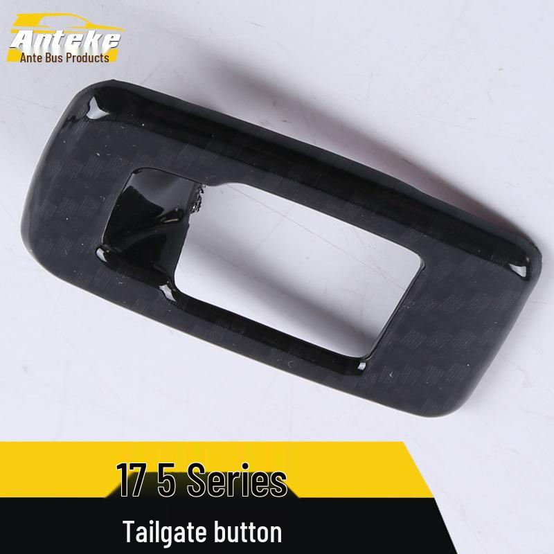 17 5 Series Tailgate Button Bright Ring Decorative Sticker for Trunk Switch Adjustment