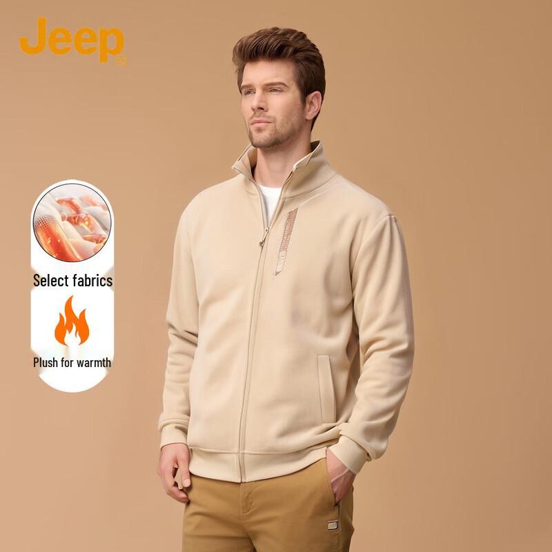 Мужская утепленная двусторонняя флисовая куртка JEEP с воротником-стойкой 2XL